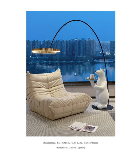 Aluminium Ring Modern LED Floor Lamps - Querencian