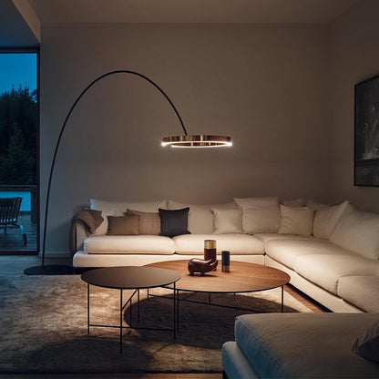 Aluminium Ring Modern LED Floor Lamps - Querencian