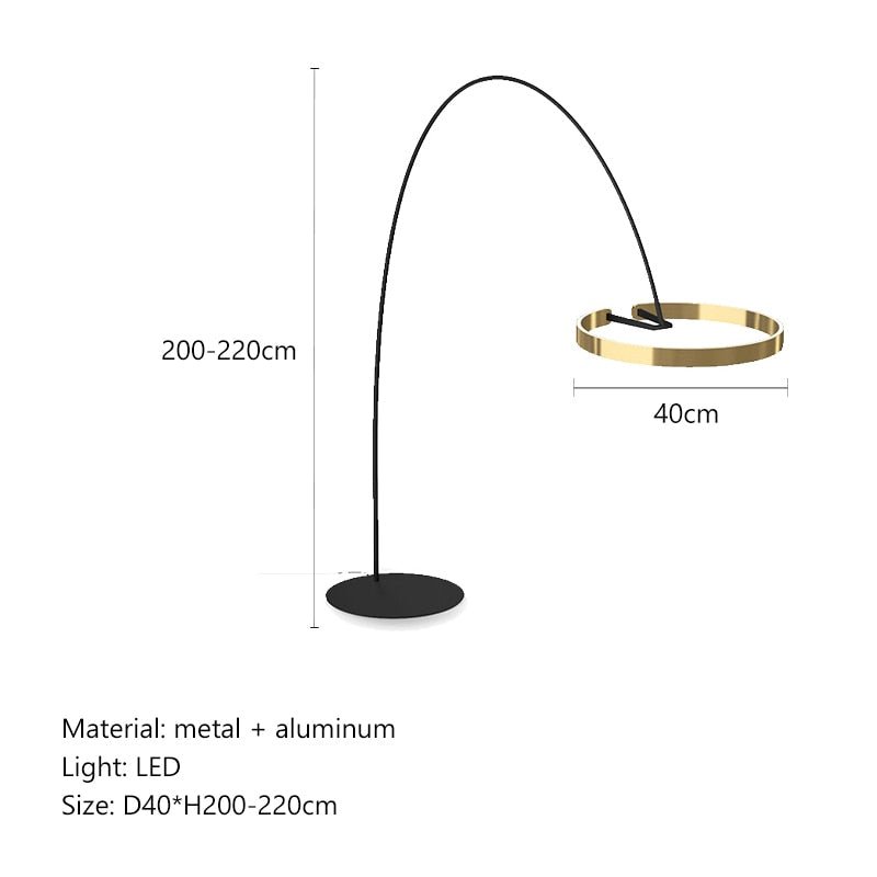 Aluminium Ring Modern LED Floor Lamps - Querencian