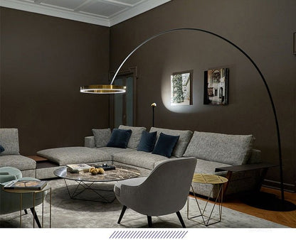 Aluminium Ring Modern LED Floor Lamps - Querencian