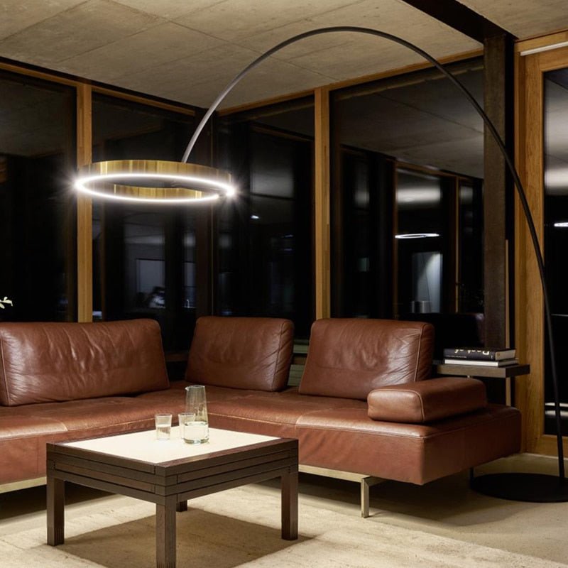 Aluminium Ring Modern LED Floor Lamps - Querencian