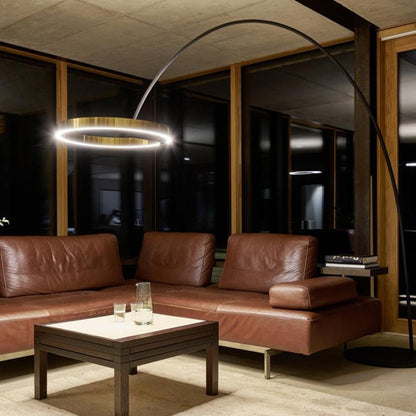 Aluminium Ring Modern LED Floor Lamps - Querencian