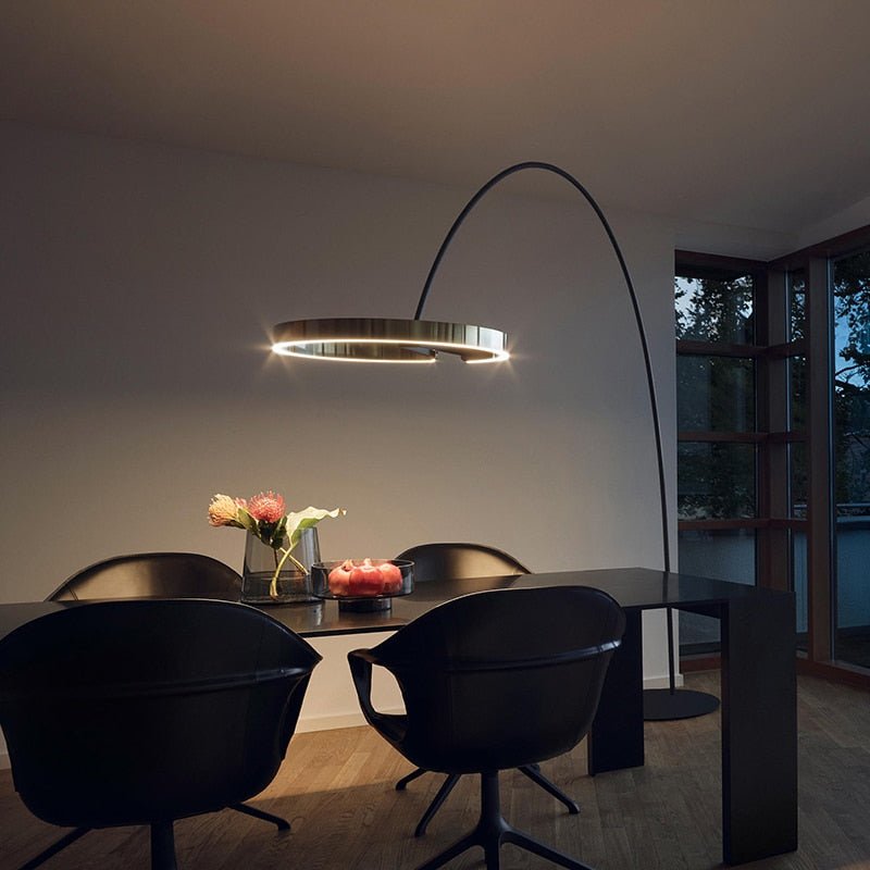 Aluminium Ring Modern LED Floor Lamps - Querencian