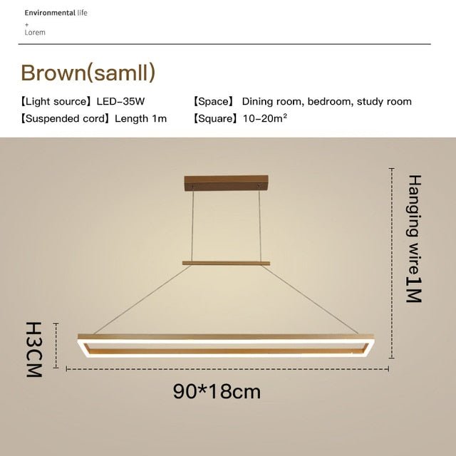 Aluminum Led Modern Ceiling Rectangle Chandelier Fixtures - Querencian