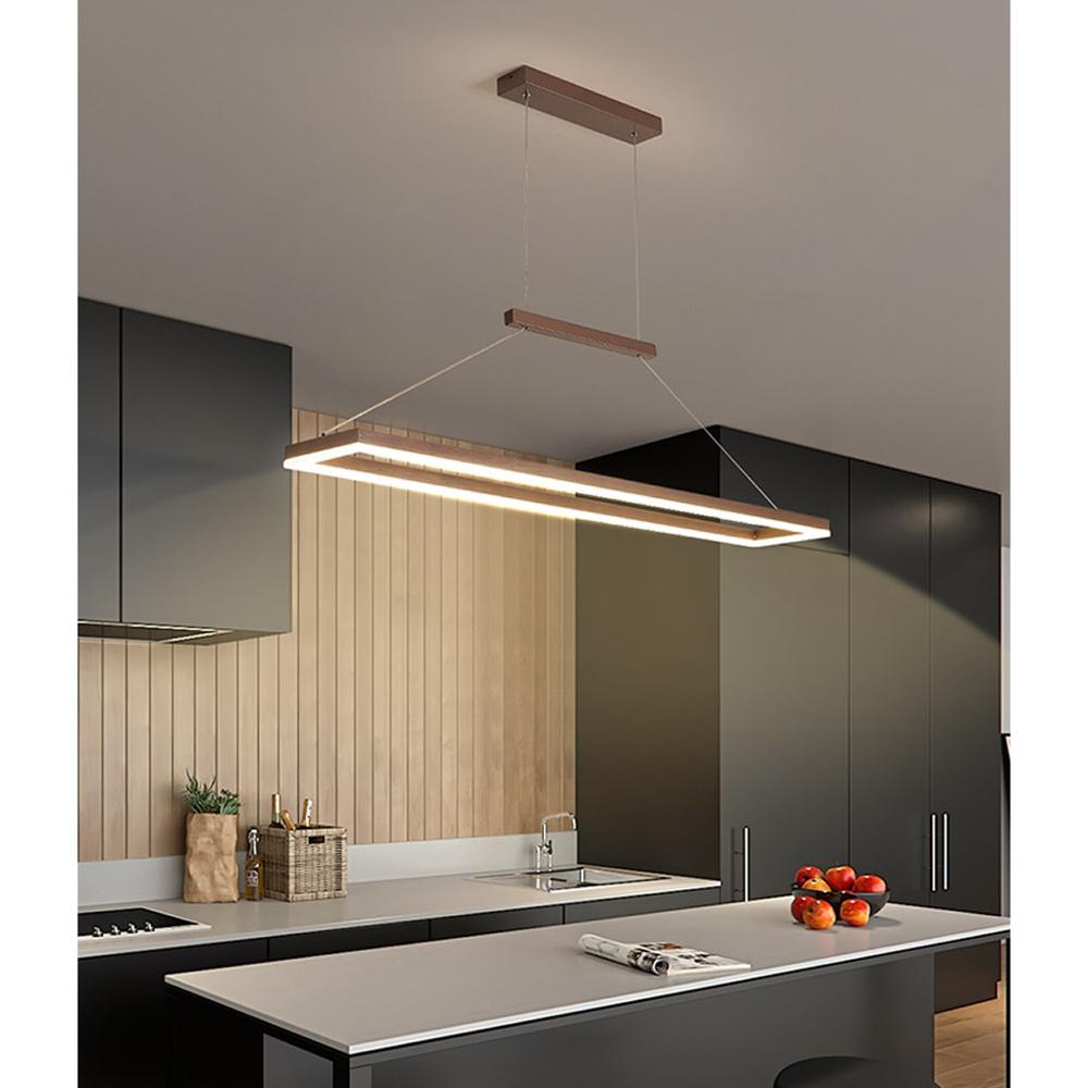 Aluminum Led Modern Ceiling Rectangle Chandelier Fixtures - Querencian