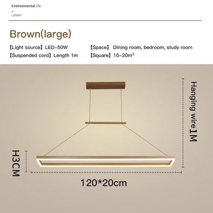 Aluminum Led Modern Ceiling Rectangle Chandelier Fixtures - Querencian