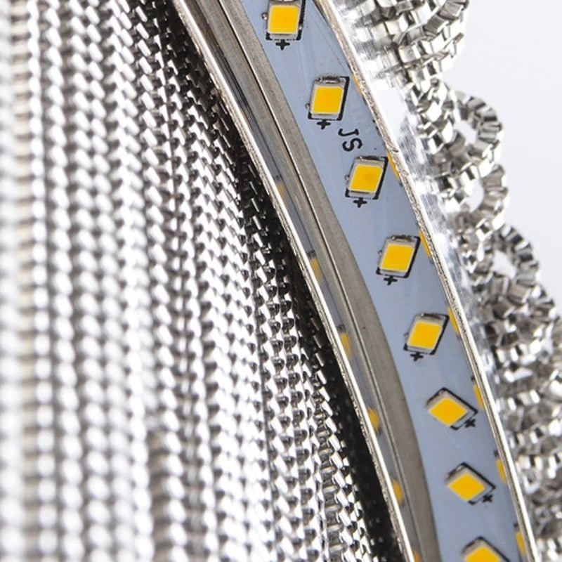 Aluminum Tassel Chandelier Waterfall Dimming LED Lighting - Querencian