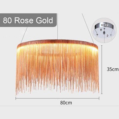 Aluminum Tassel Chandelier Waterfall Dimming LED Lighting - Querencian