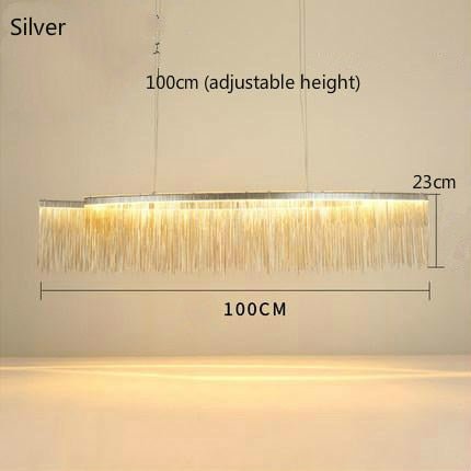 Aluminum Tassel Chandelier Waterfall Dimming LED Lighting - Querencian