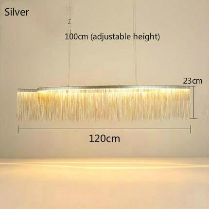 Aluminum Tassel Chandelier Waterfall Dimming LED Lighting - Querencian