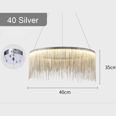 Aluminum Tassel Chandelier Waterfall Dimming LED Lighting - Querencian