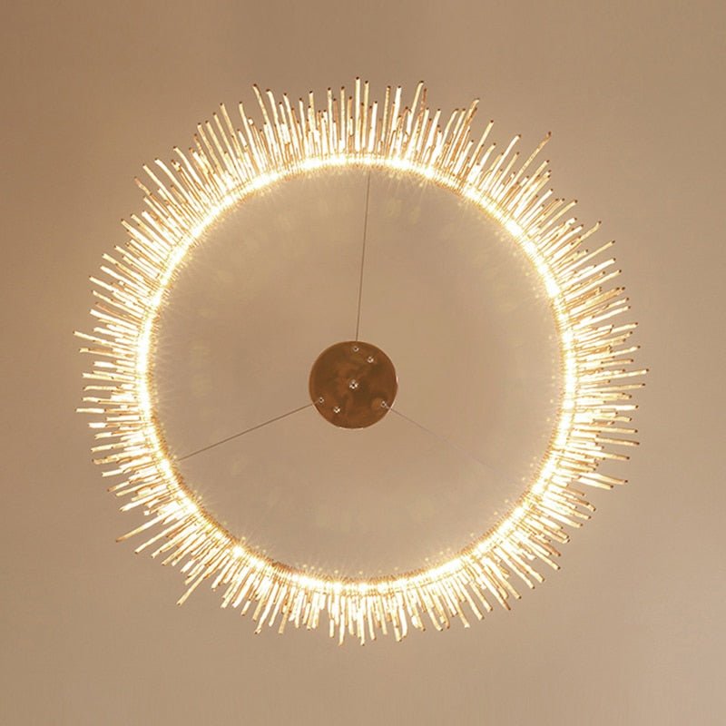 Aluminum Tassel Chandelier Waterfall Dimming LED Lighting - Querencian
