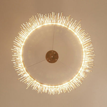 Aluminum Tassel Chandelier Waterfall Dimming LED Lighting - Querencian