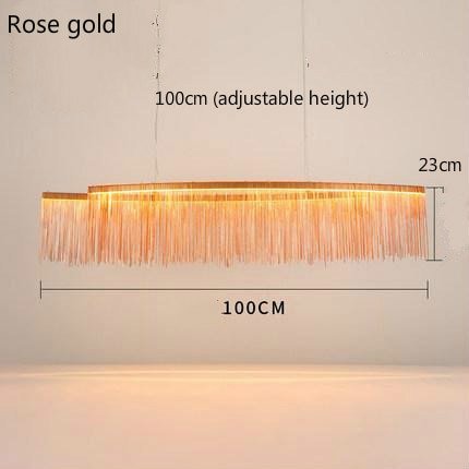 Aluminum Tassel Chandelier Waterfall Dimming LED Lighting - Querencian