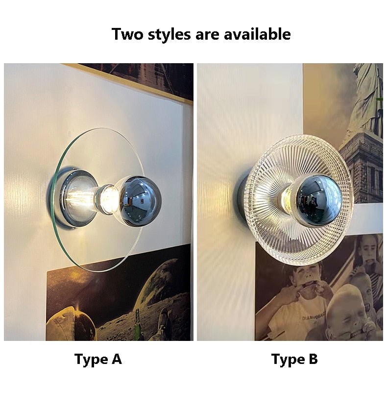 Bauhaus Romantic Chrome Glass Wall Sconce Lights - Querencian