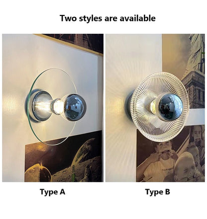 Bauhaus Romantic Chrome Glass Wall Sconce Lights - Querencian