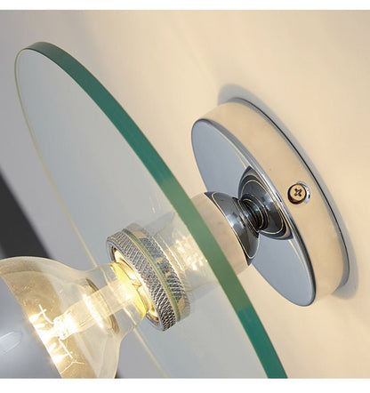 Bauhaus Romantic Chrome Glass Wall Sconce Lights - Querencian