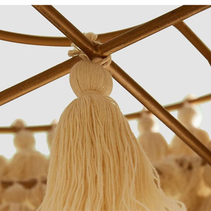 Bohemian Chandelier Cotton Pink Lampshade Chandelier - Querencian