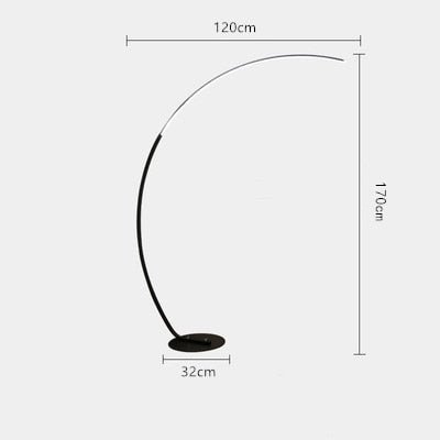 C-shaped Dimmable Remote Control Floor Lamp - Querencian