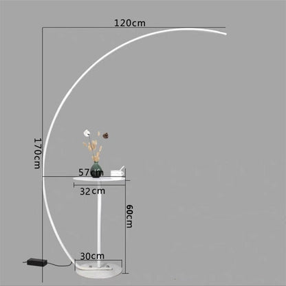 C-shaped Dimmable Remote Control Floor Lamp - Querencian