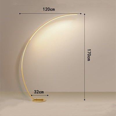 C-shaped Dimmable Remote Control Floor Lamp - Querencian