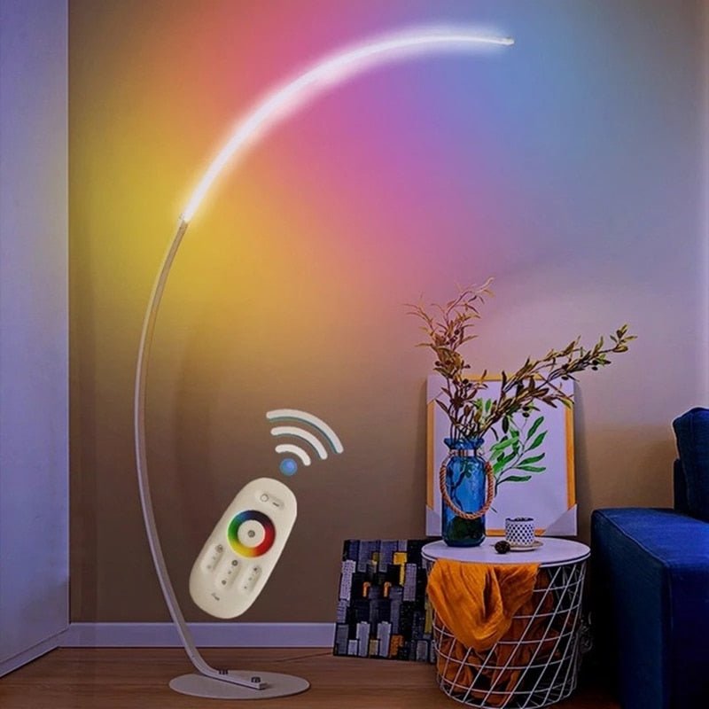 C-shaped Dimmable Remote Control Floor Lamp - Querencian