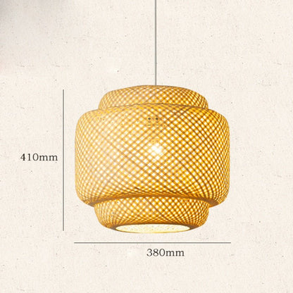 Chinese Style Loft Pendant Light Handmake Bamboo - Querencian