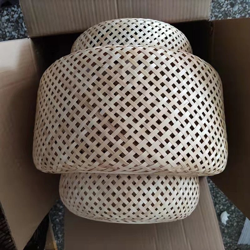 Chinese Style Loft Pendant Light Handmake Bamboo - Querencian