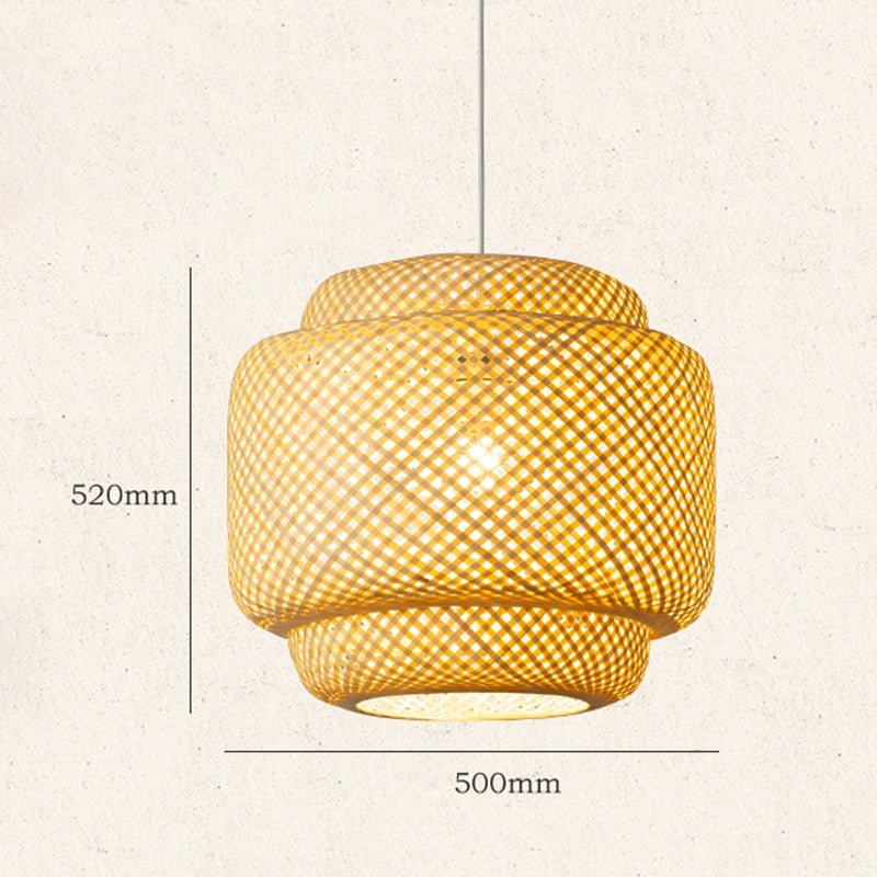 Chinese Style Loft Pendant Light Handmake Bamboo - Querencian