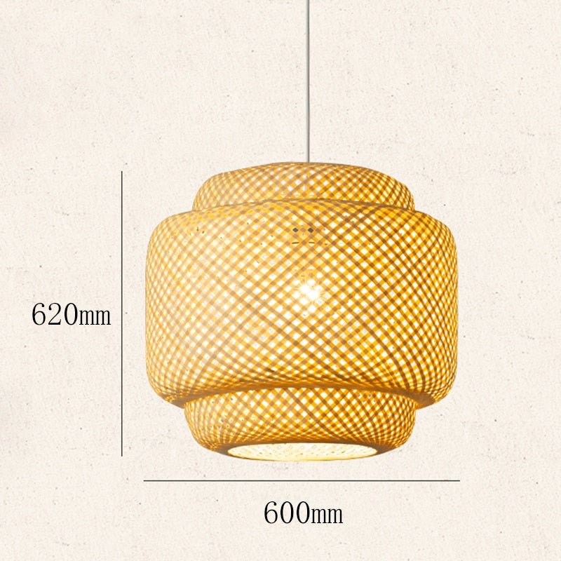 Chinese Style Loft Pendant Light Handmake Bamboo - Querencian