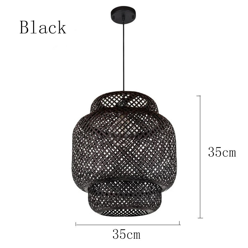 Chinese Style Loft Pendant Light Handmake Bamboo - Querencian