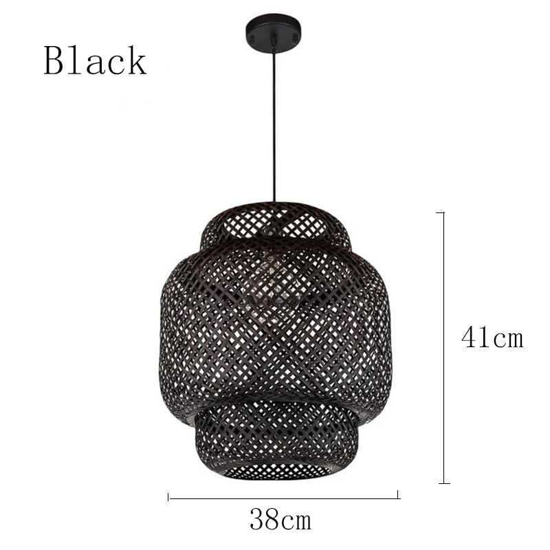 Chinese Style Loft Pendant Light Handmake Bamboo - Querencian