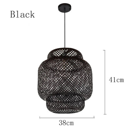 Chinese Style Loft Pendant Light Handmake Bamboo - Querencian