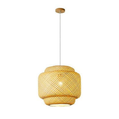 Chinese Style Loft Pendant Light Handmake Bamboo - Querencian