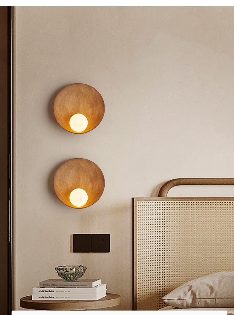 Chinese Style Shell Resin Wall-mounted Wall Lighting - Querencian