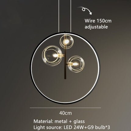 Clear Glass Bubble Ball Chandeliers For Dining Room - Querencian
