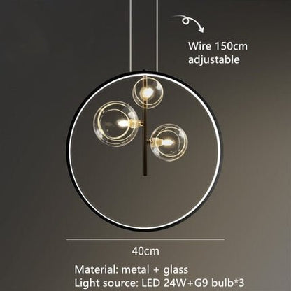 Clear Glass Bubble Ball Chandeliers For Dining Room - Querencian