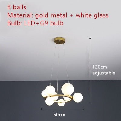 Clear Glass Bubble Ball Chandeliers For Dining Room - Querencian