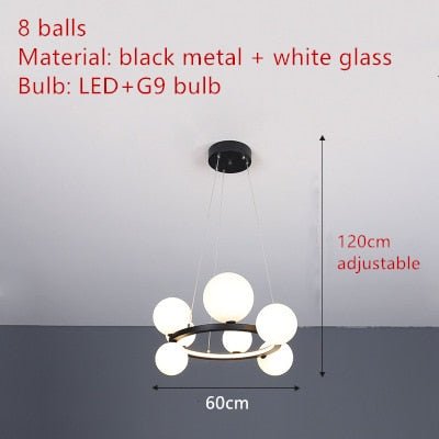 Clear Glass Bubble Ball Chandeliers For Dining Room - Querencian