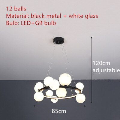 Clear Glass Bubble Ball Chandeliers For Dining Room - Querencian