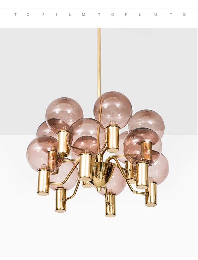Colorful Art Decor Glass Ball Modern Chandelier Lighting - Querencian