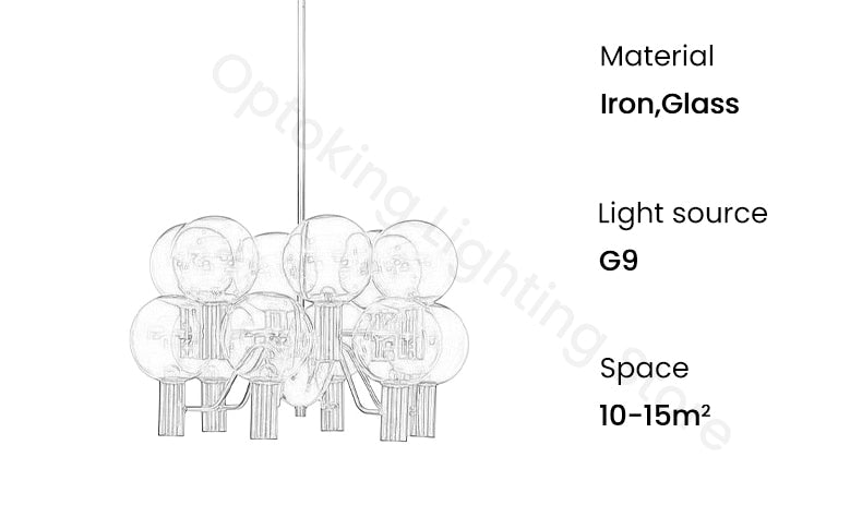 Colorful Art Decor Glass Ball Modern Chandelier Lighting - Querencian