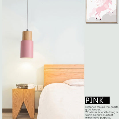 Colorful Designer Nordic Wooden Wire Pendant Lights - Querencian