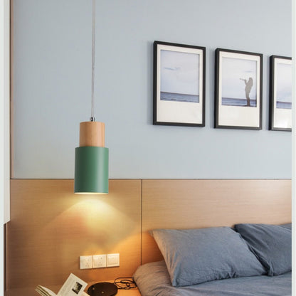 Colorful Designer Nordic Wooden Wire Pendant Lights - Querencian