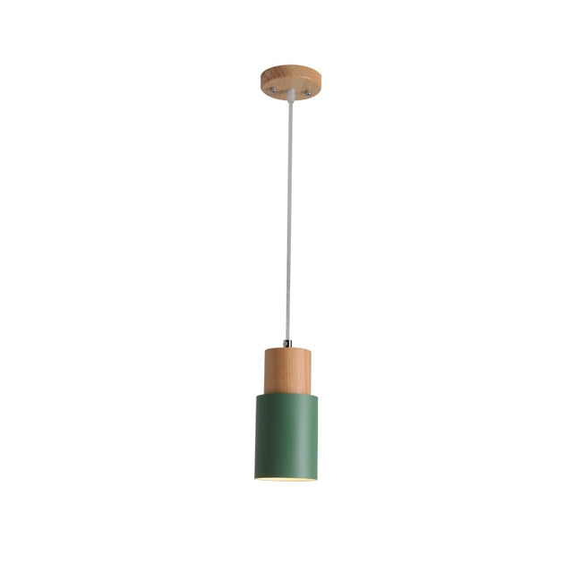 Colorful Designer Nordic Wooden Wire Pendant Lights - Querencian