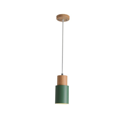 Colorful Designer Nordic Wooden Wire Pendant Lights - Querencian
