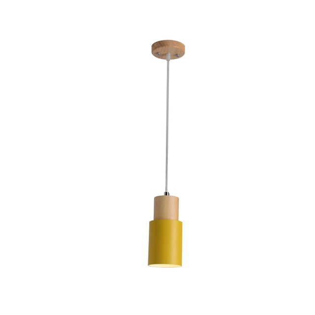 Colorful Designer Nordic Wooden Wire Pendant Lights - Querencian