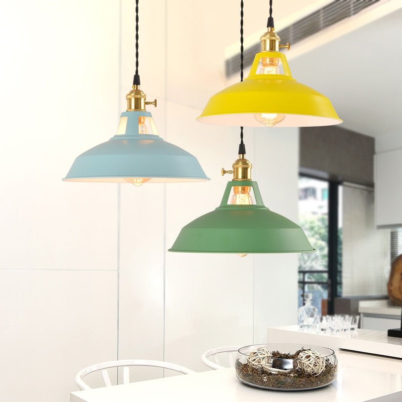 Colorful Industrial Retro Decorative Pendant Light - Querencian
