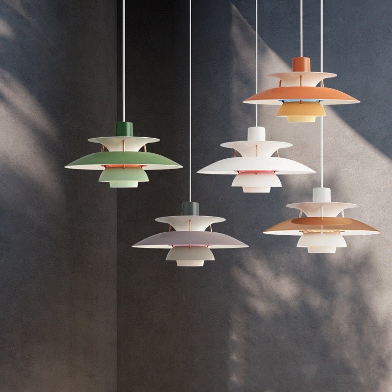 Colorful LED Umbrella Pendant Lights Fixtures - Querencian