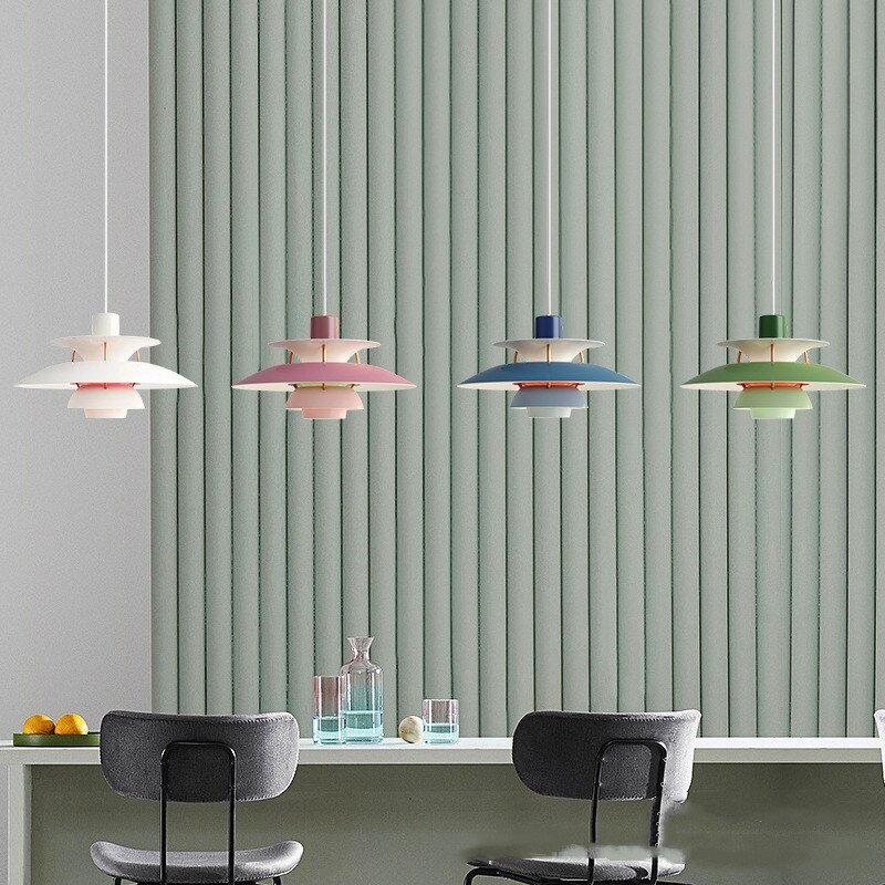 Colorful LED Umbrella Pendant Lights Fixtures - Querencian